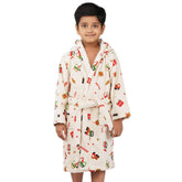 Rangoli Kids Cotton Bathrobe 400 GSM (Tractor Design) for Girls and Boys